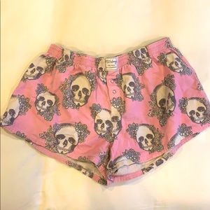Pink Skull PJ Salvage Pajama Shorts